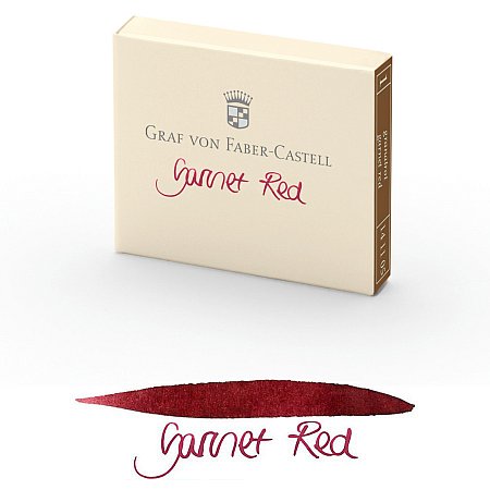 Graf von Faber-Castell Ink Cartridges (6 pcs) - Garnet Red 