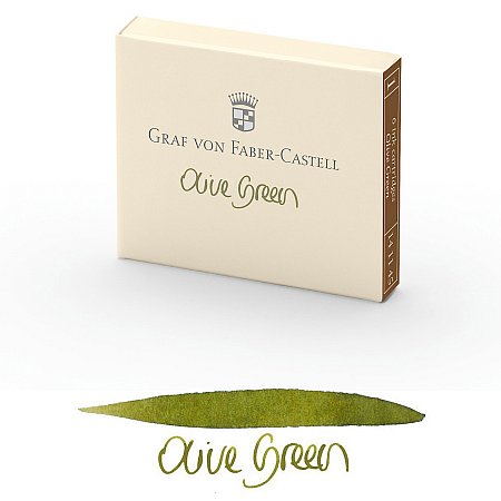 Graf von Faber-Castell Ink Cartridges (6 pcs) - Olive Green