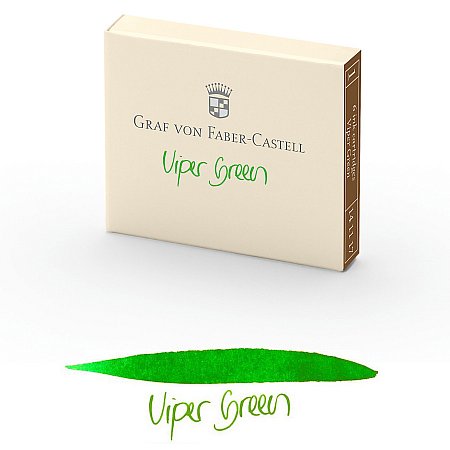 Graf von Faber-Castell Ink Cartridges (6 pcs) - Viper Green