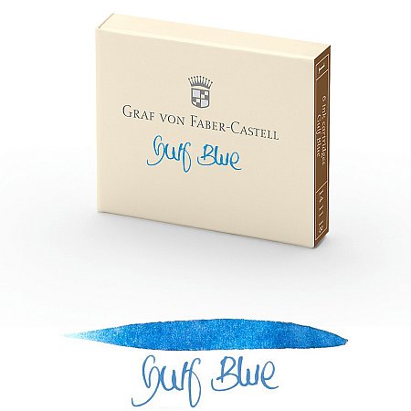 Graf von Faber-Castell Ink Cartridges (6 pcs) - Gulf Blue