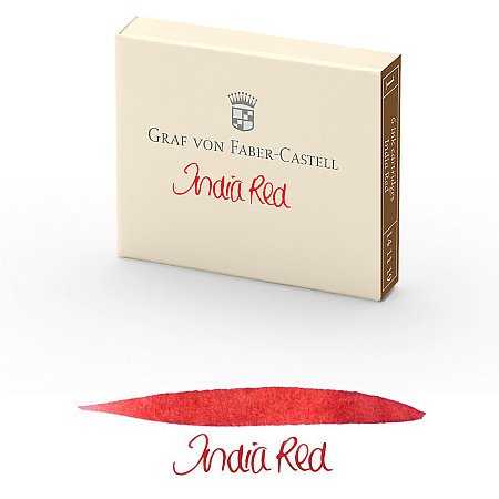 Graf von Faber-Castell Ink Cartridges (6 pcs) - India Red