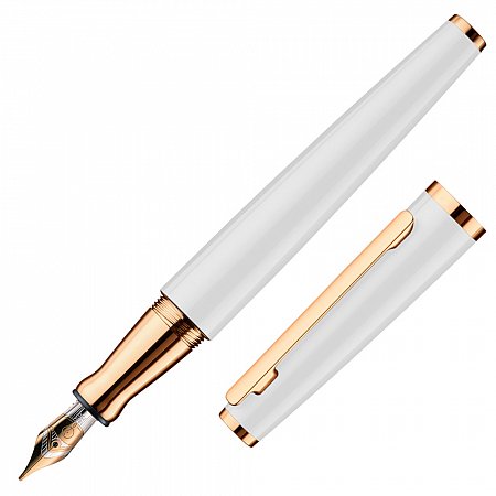 Otto Hutt Design 06 Shiny Lacquer White 18K Gold Nib - Fountain [M]