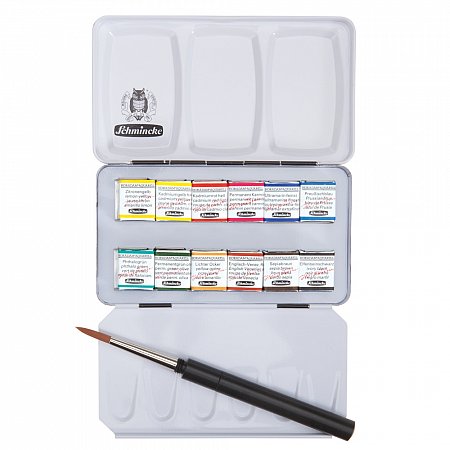 Horadam Aquarell, compact set - 12 x 1/2 pans+ brush