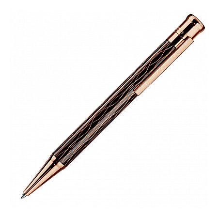 Otto Hutt Design 04 Rose Gold Wave Black - Ballpoint 