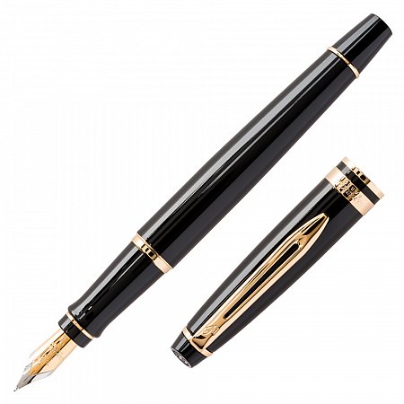 Waterman Expert Black Gold Trim - Fountain [F]